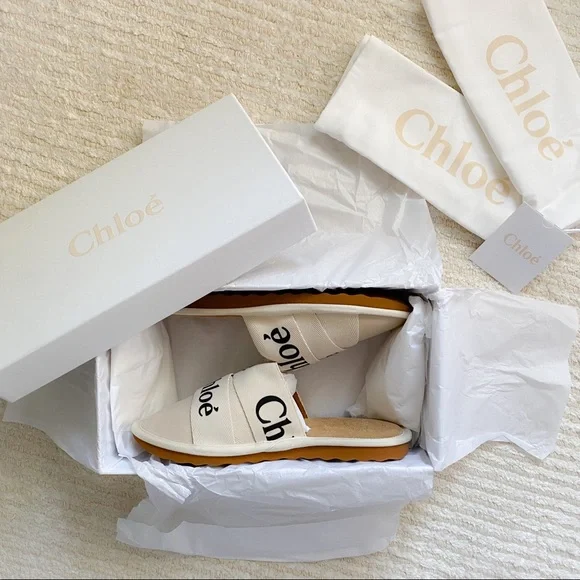 NWT Chloe Woody suede slippers size 10 - Picture 4 of 16